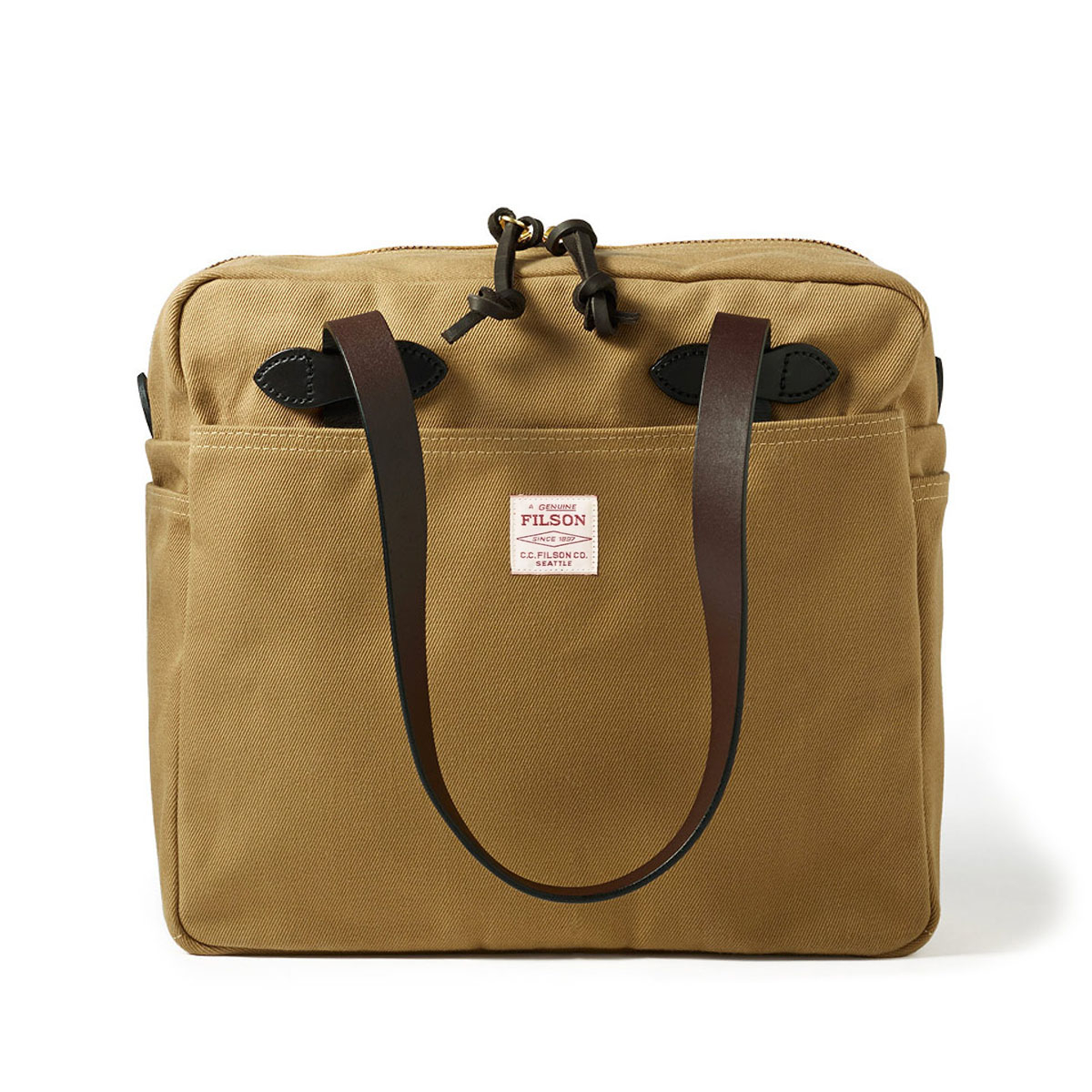 Filson Rugged Twill Tote Bag With Zipper Tan, Unschlagbarer Shopper