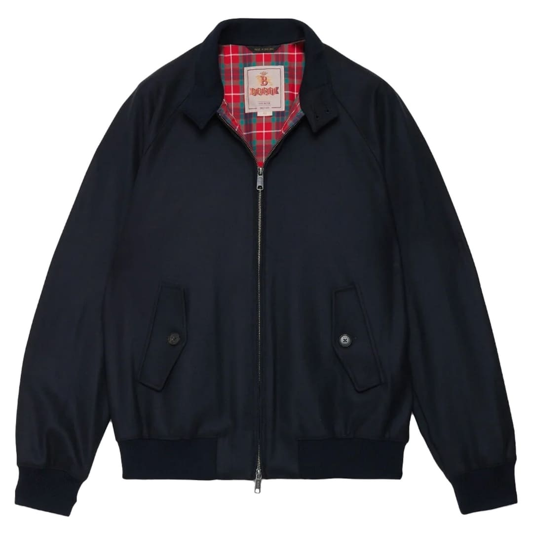 Baracuta G9 Harrington Melton Wool Jacket Deep Blue, klassische stilvolle Jacke