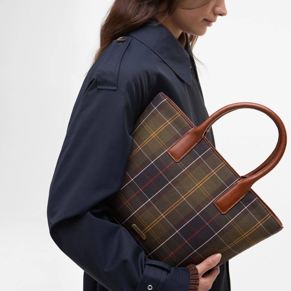 Barbour Birch Tartan Tote Bag Classic Tartan, perfekte Laptoptasche f&uuml;r Arbeit und Schule.