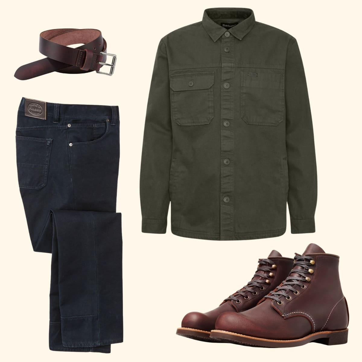 Das Barbour Lingfield Canvas Overshirt bietet eine perfekte Kombination aus Stil und Funktionalit&auml;t.