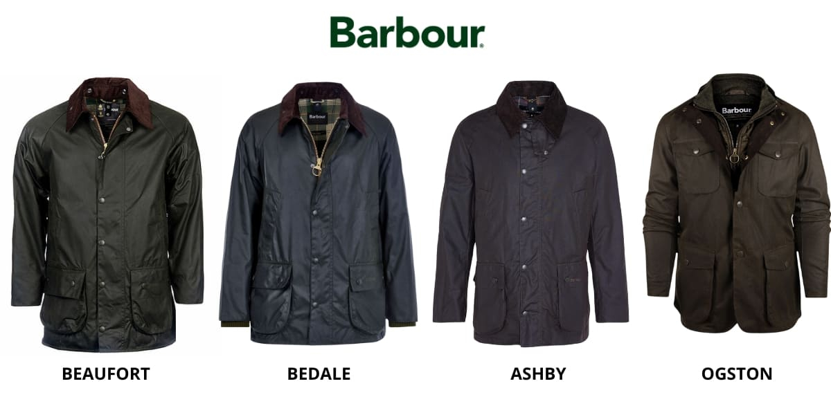 Unterschied zwischen Barbour Jacken: Bedale, Ogston, Beaufort und Ashby