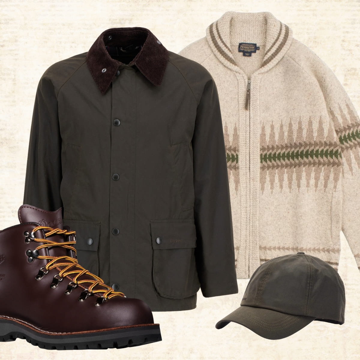 Barbour Bedale Wax Jacket Sage, wie zu tragen; Filson, Astorflex.