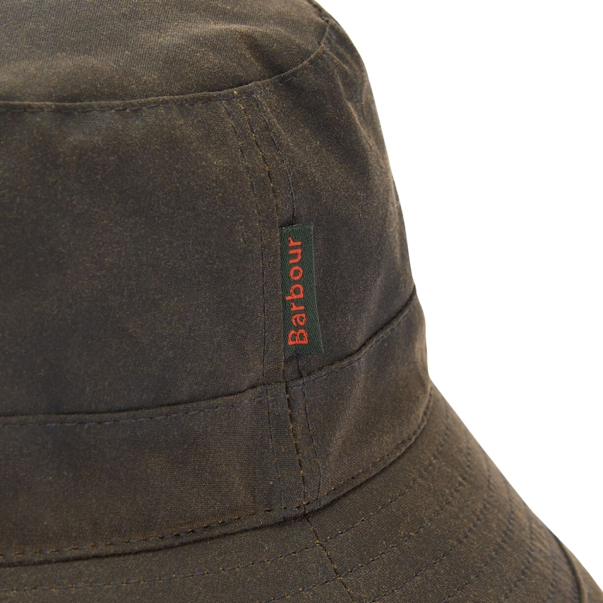 Barbour Wax Bucket Hat Olive, aus langlebiger gewachster Baumwolle mit komfortablem Tartan-Futter