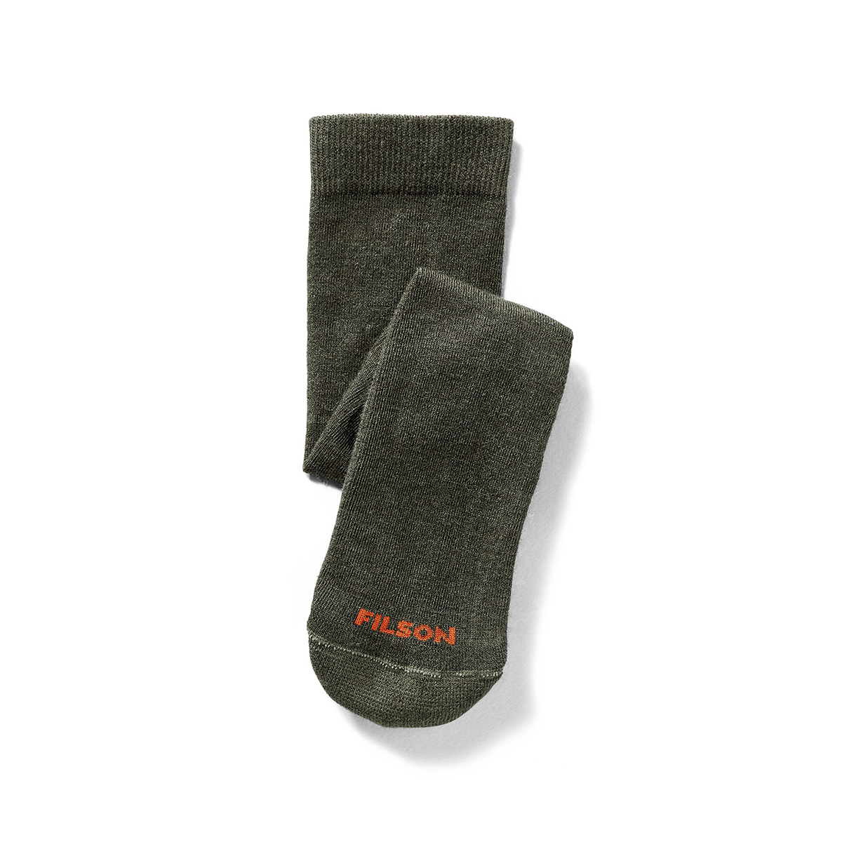 Filson Everyday Crew Sock Green. Versatile, midweight socks mit mittelstarken Polsterung und Merinowoll-Mix