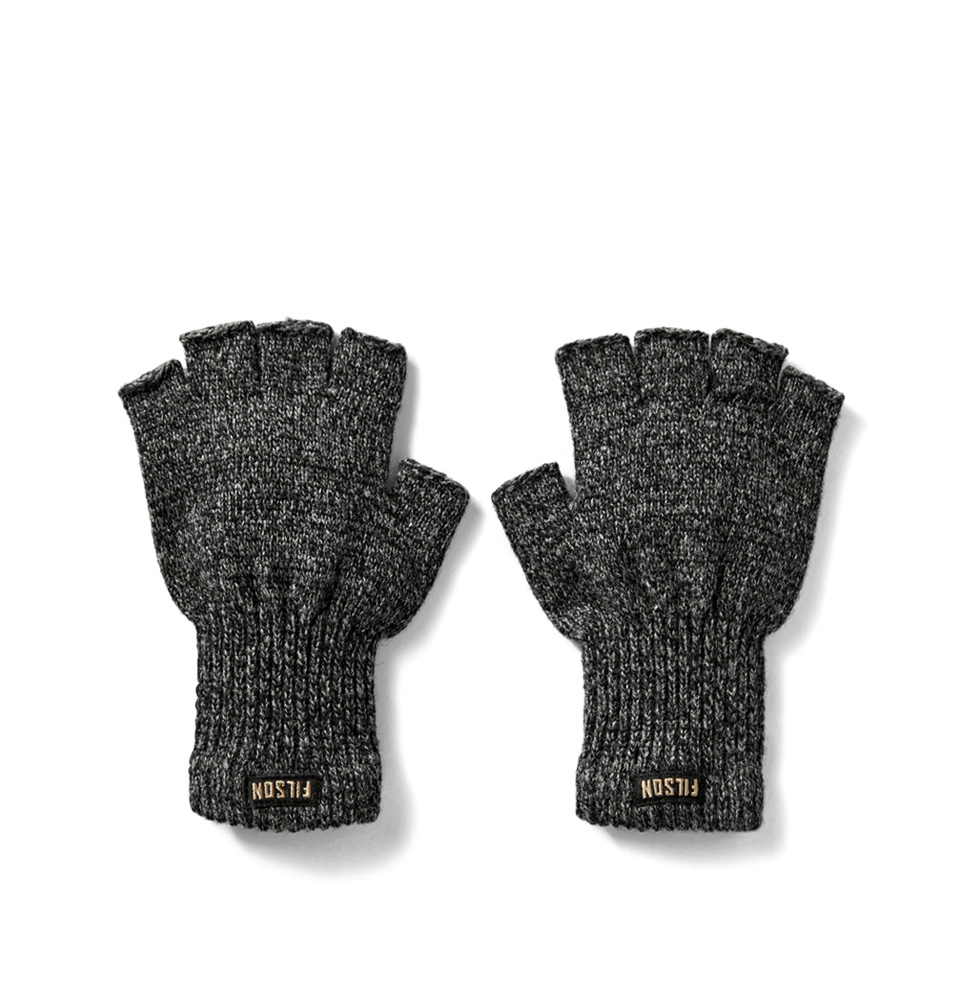 Filson Fingerless Knit Gloves, Handschuhe aus Ragg-Wolle, die sowohl im trockenen als auch im nassen Zustand isolieren. 