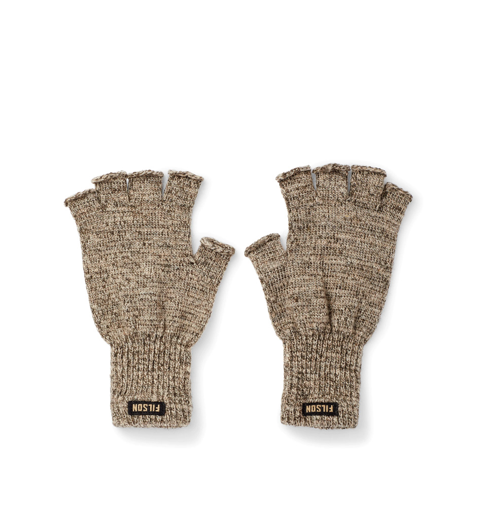 Filson Fingerless Knit Gloves, Handschuhe aus Ragg-Wolle, die sowohl im trockenen als auch im nassen Zustand isolieren. 