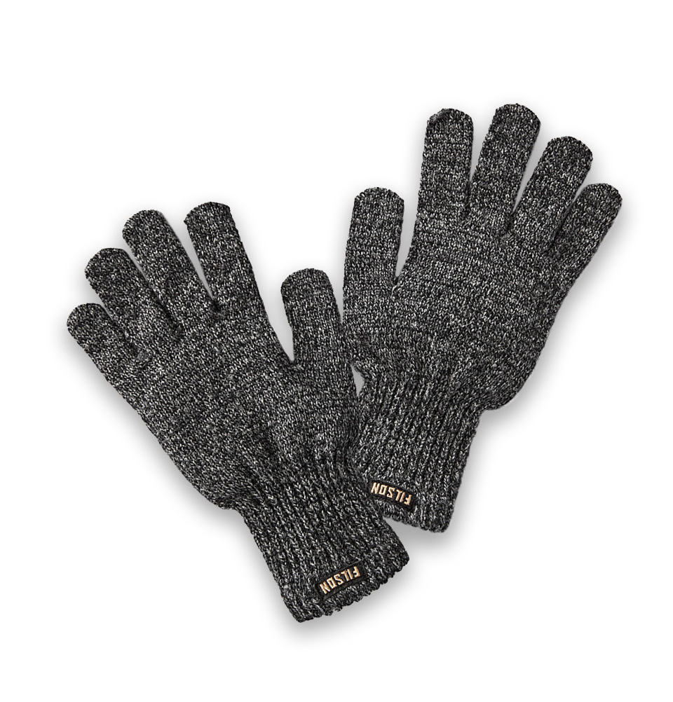 Filson Full Fingers Knit Gloves, Handschuhe aus Ragg-Wolle, die sowohl im trockenen als auch im nassen Zustand isolieren. 