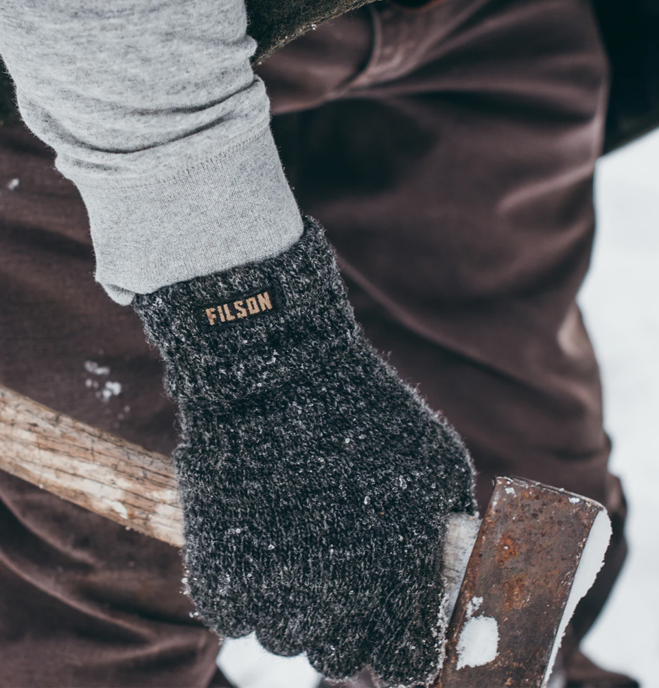 Filson Fingerless Knit Gloves, Extrem warm, extrem weich, extrem strapazierfähig.