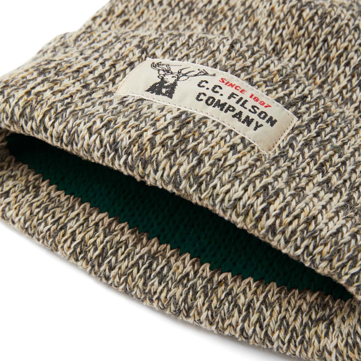 Filson Lined Ragg Wool Beanie Charcoal Heather, hält den Kopf und die Ohren warm. Gefüttert mit juckfreiem Acryl