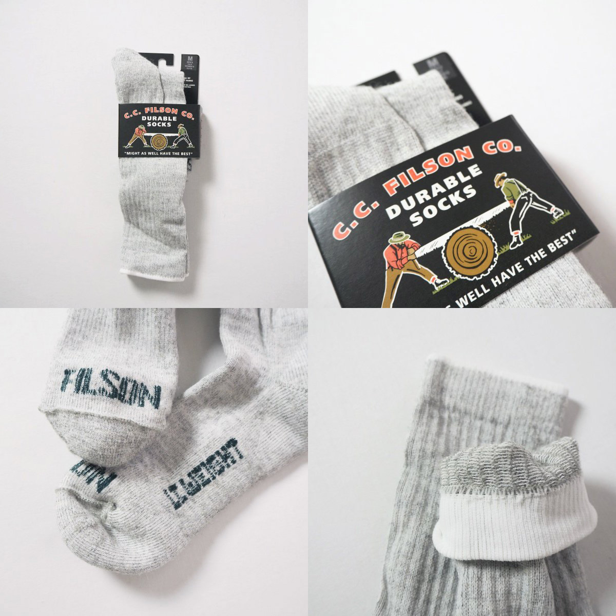 Filson Midweight Traditional Crew Socks Hergestellt aus Merinowolle