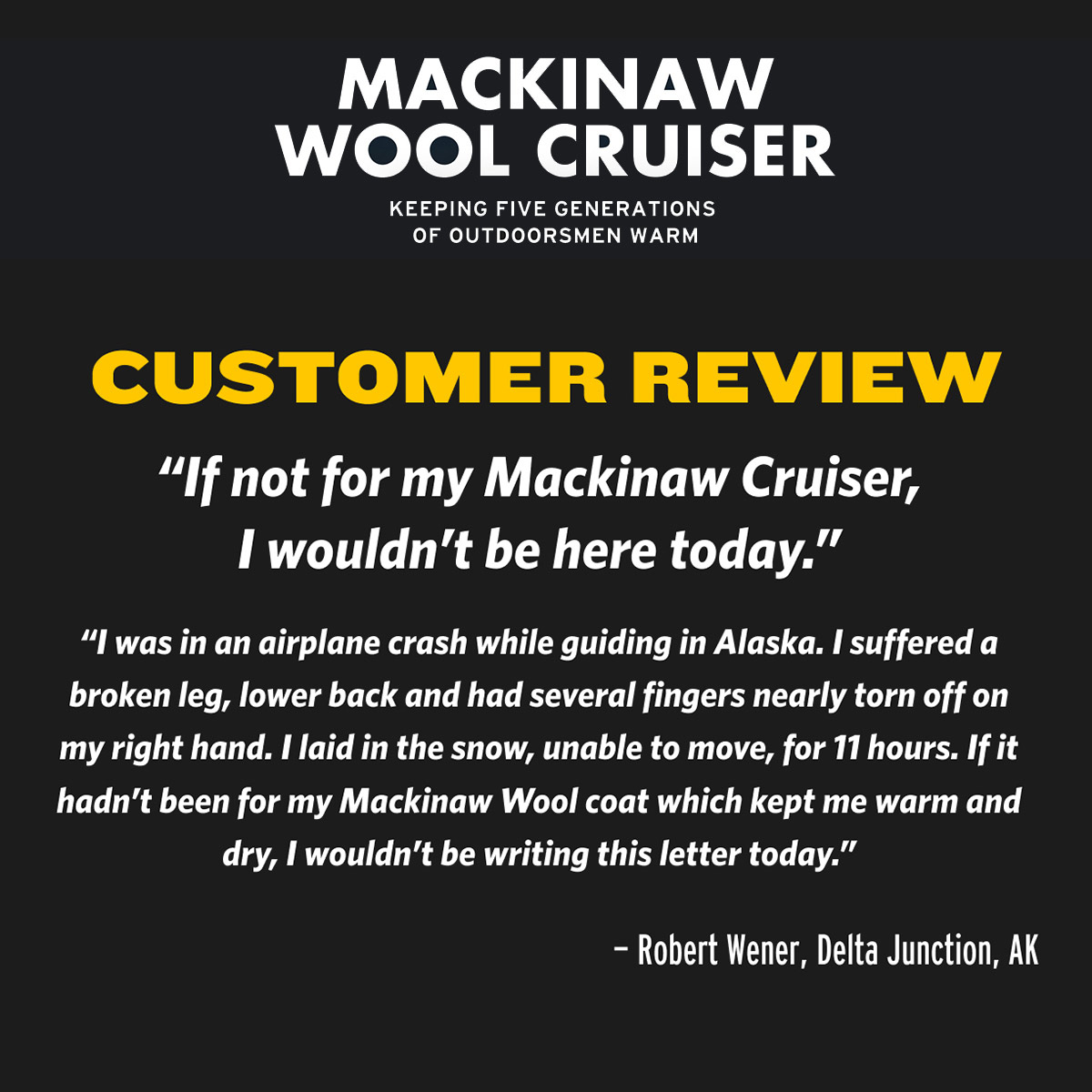 Filson Mackinaw Cruiser Jacket, customer review.