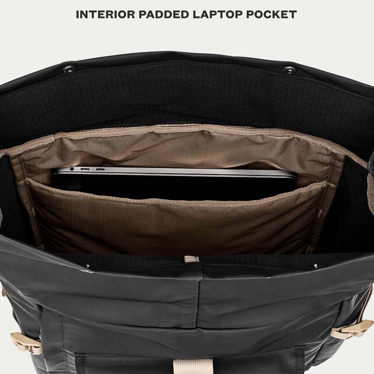 Filson All-Weather Backpack Black/Covert, Features erklärt im Inneren der Tasche