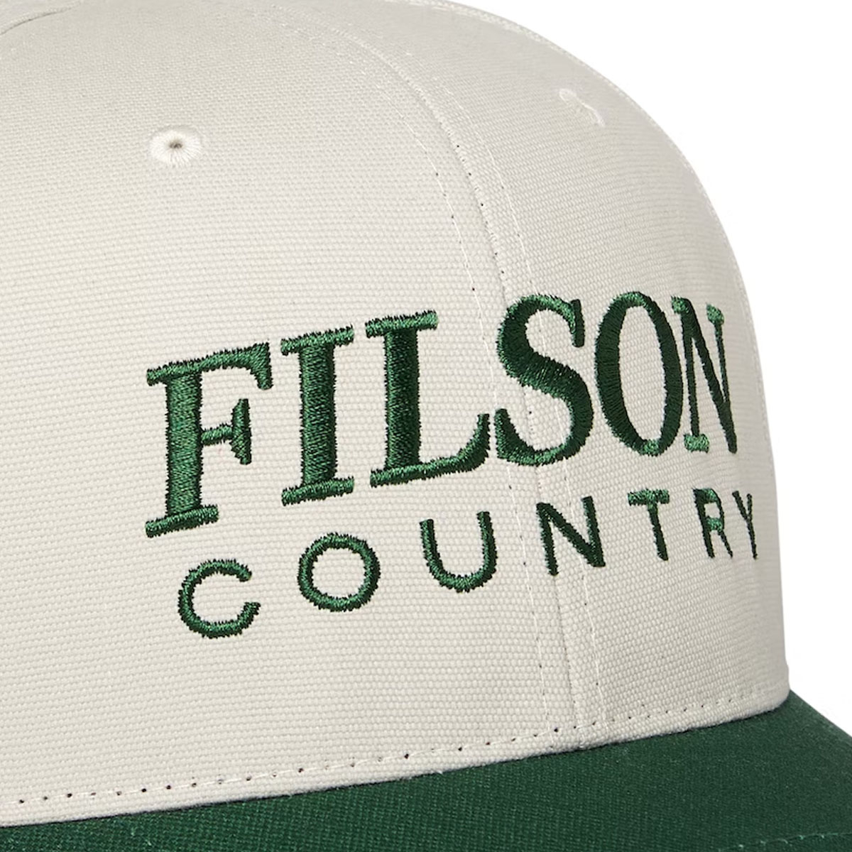 Filson Logger Cap Tan/Country, klassische 6-Panel Kappe, die vor Witterungseinflüssen schützt