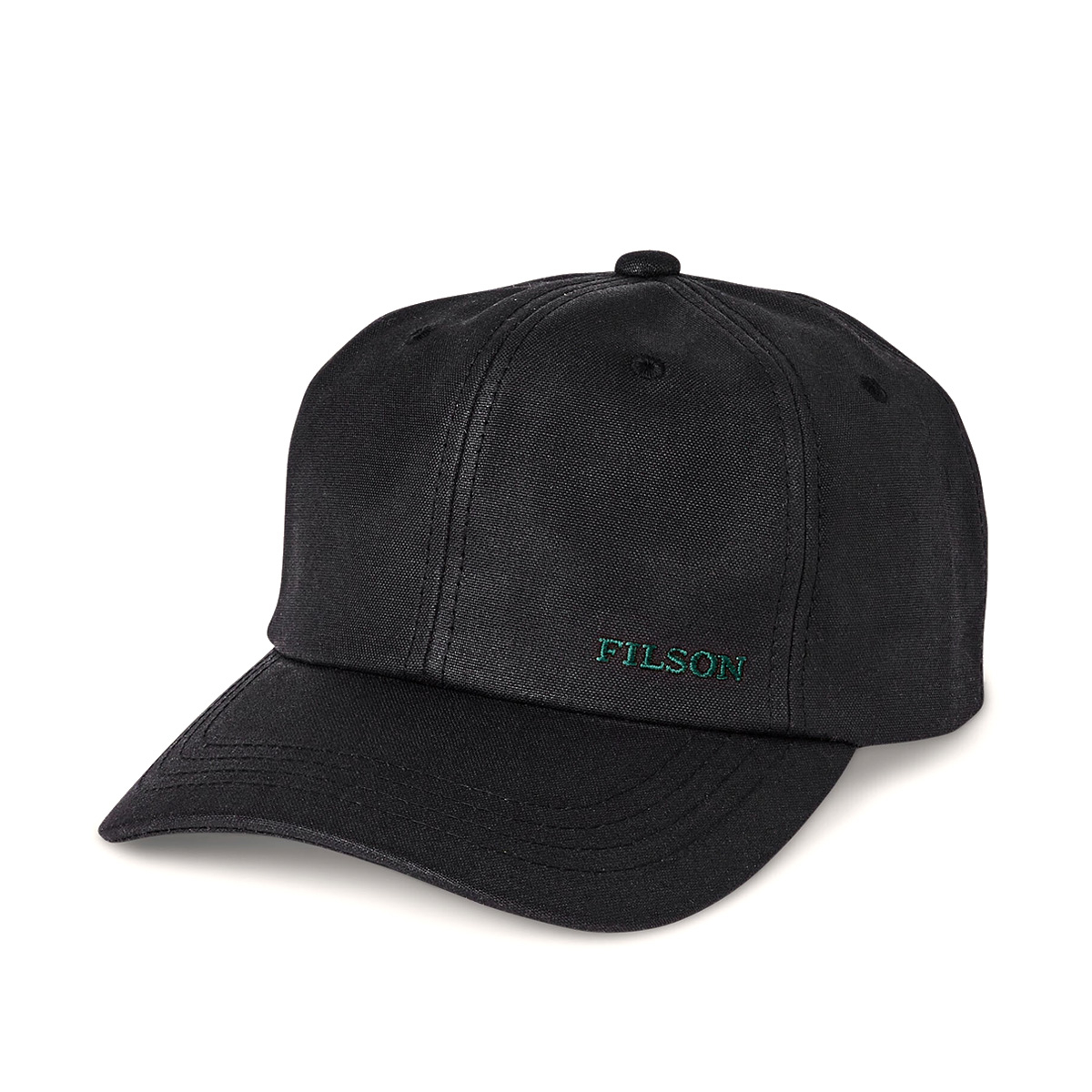 Filson Oil Tin Low-Profile Logger Cap Black, Cap Hergestellt aus widerstandsfähigem und wasserabweisendem, Tin Cloth Canvas