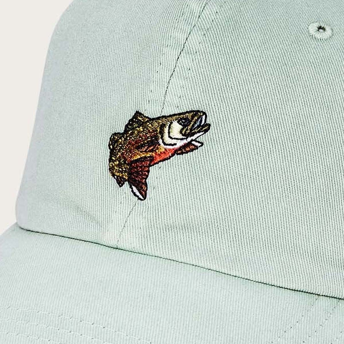 Filson Washed Low Profile Cap Mint/Trout, Kappe mit einer stärker abgerundeten Kronenform die vor den Elementen schützt