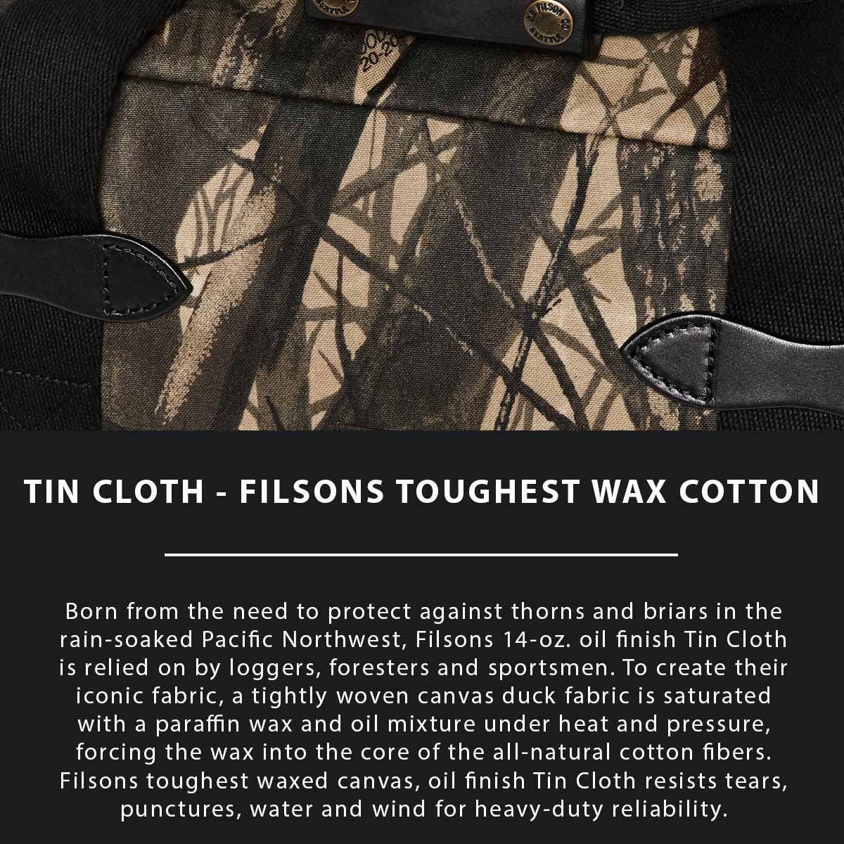 Filson Tin Cloth Small Duffle Bag Realtree Hardwoods Camo, Tin Cloth Erklärt