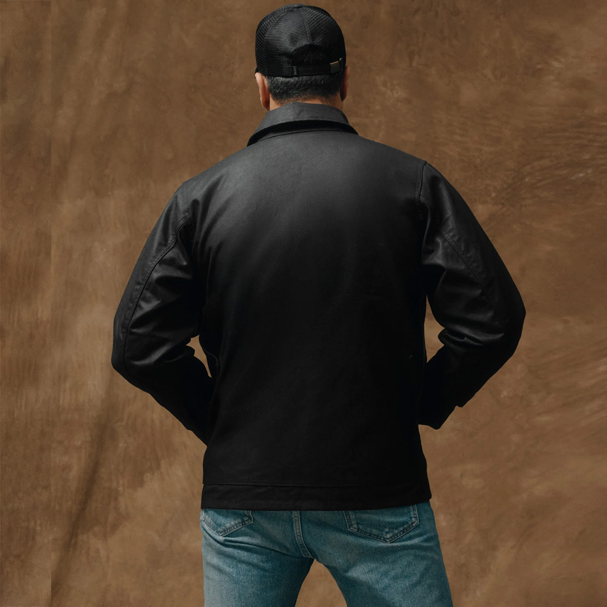 Filson Lined Tin Cloth Cruiser Jacket Black, ideale Arbeitsjacke für kaltes, nasses Wetter, die ultimative Jacke für harte Arbeit
