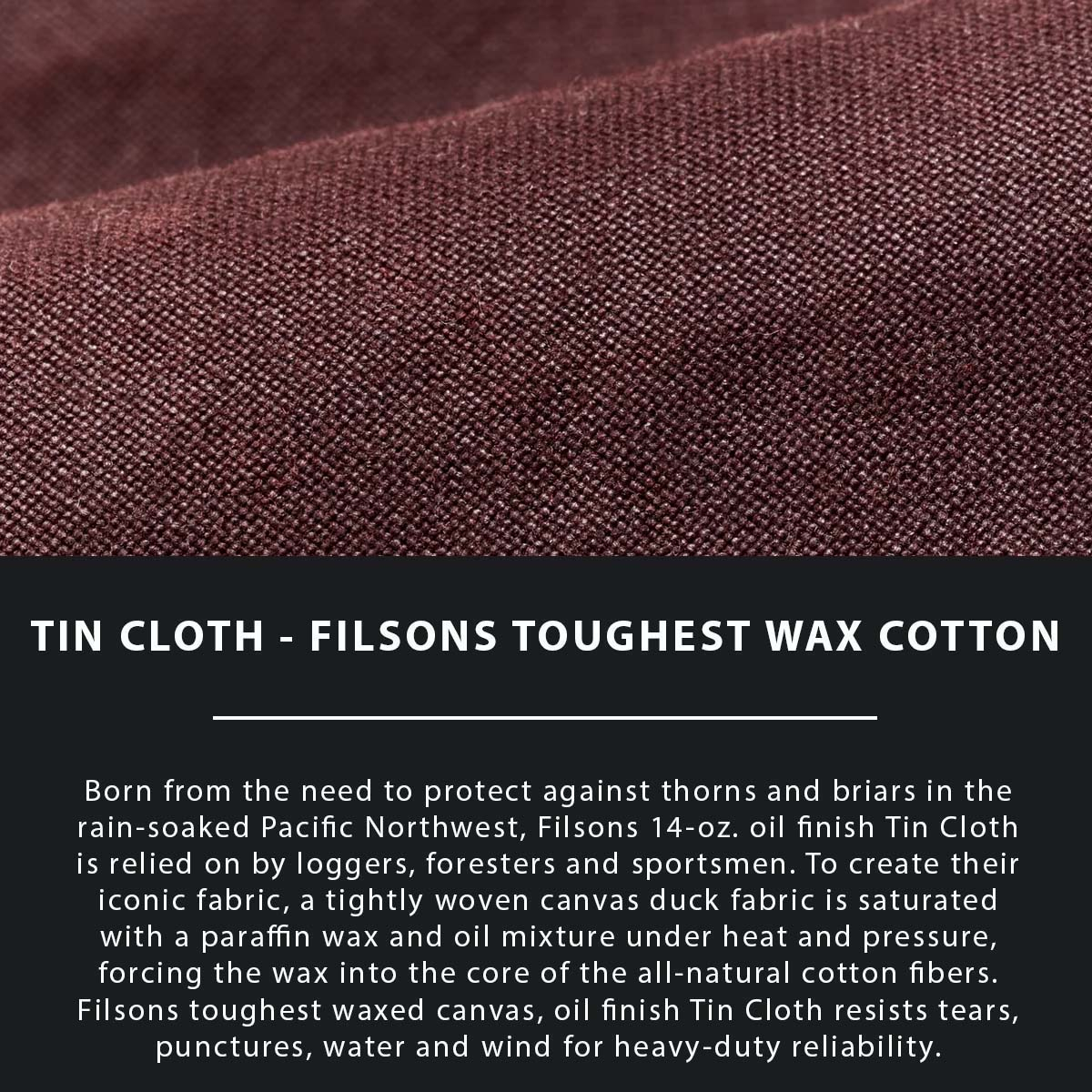 Filson Tin Cloth Short Lined Cruiser Jacket Fired Brick, aus dem legendären superstarken, leichten und ölimprägnierten 14-oz. Tin Cloth Canvas gefertigt