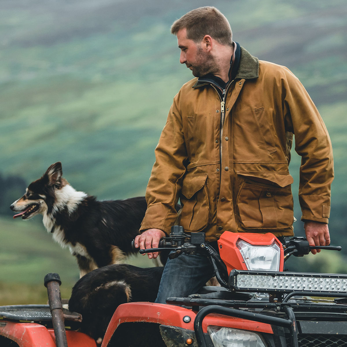 Filson Tin Cloth Field Jacket Dark Tan, ideale Arbeitsjacke für kaltes, nasses Wetter, die ultimative Jacke für harte Arbeit