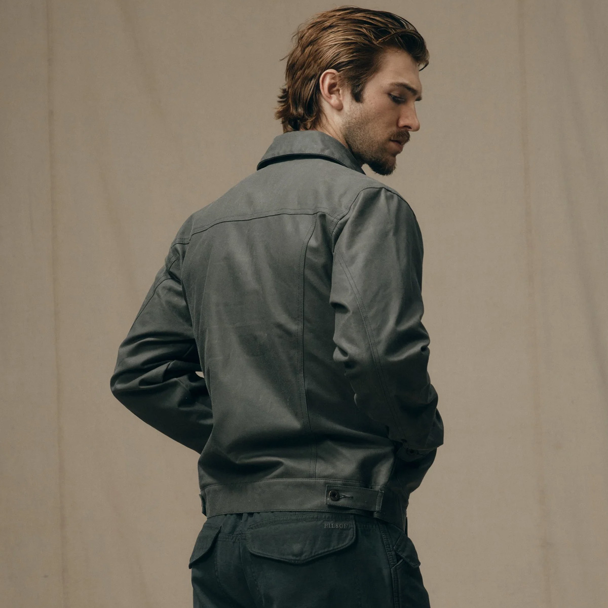 Filson Tin Cloth Short Lined Cruiser Jacket Castor Gray, wasserabweisende, abriebfeste Jacke Filson Tin Cloth Short Lined Cruiser Jacket Castor Gray, wasserabweisende, abriebfeste Jacke