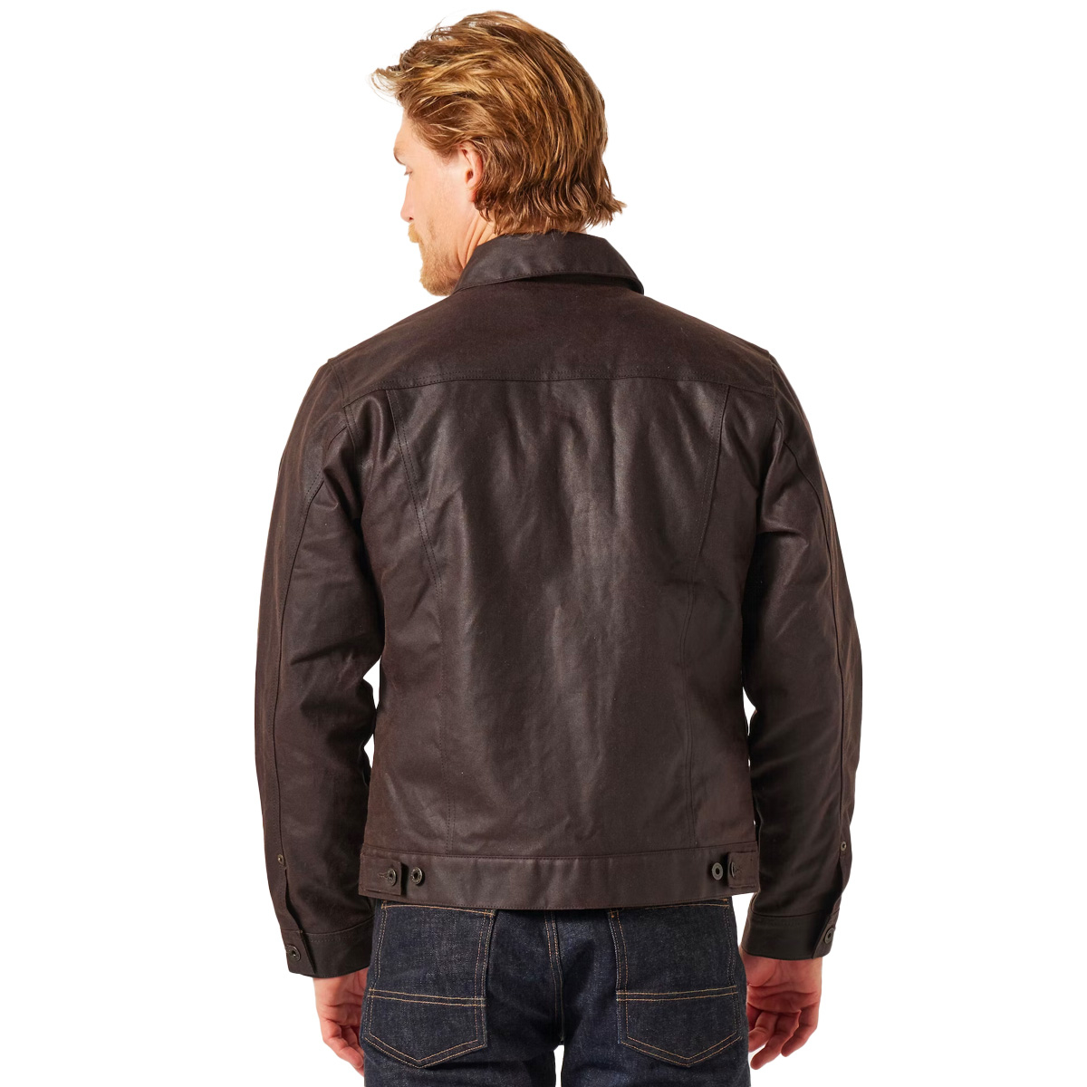 Filson Tin Cloth Short Lined Cruiser Jacket Dark Brown, wasserabweisende, abriebfeste Jacke