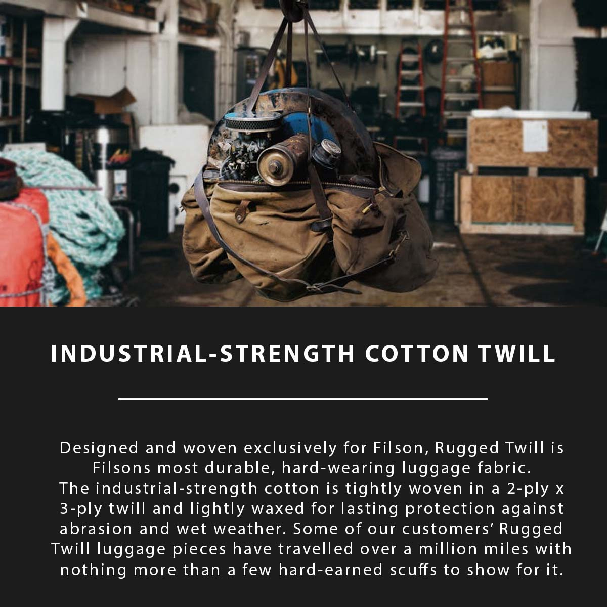 Filson Rugged Twill Duffle Bags, Industriell starkes Gewebe Rugged Twill Canvas