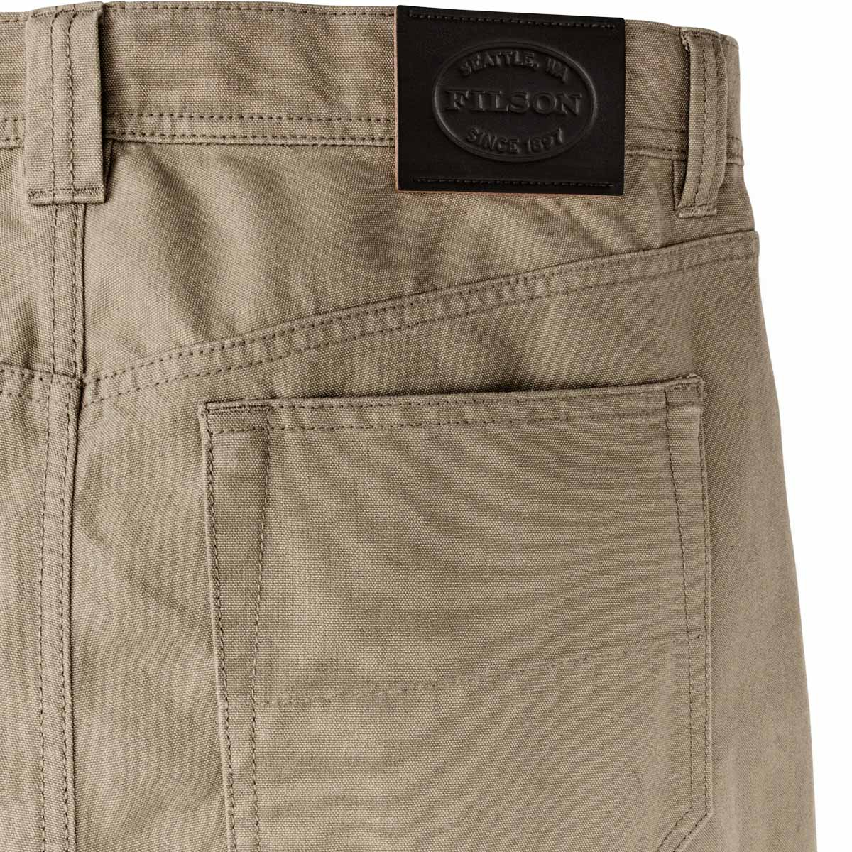 Filson Dry Tin 5 Pocket Pants Gray Khaki, Strapazierfähige Arbeitshose, entwickelt, um die härtesten Einsätze zu überstehen.