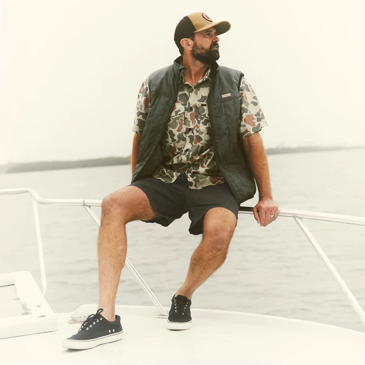 Filson Oakville Canvas Shorts Gravel, Entwickelt für Sommerwanderungen, raue Pfade und aktive Outdoor-Aktivitäten