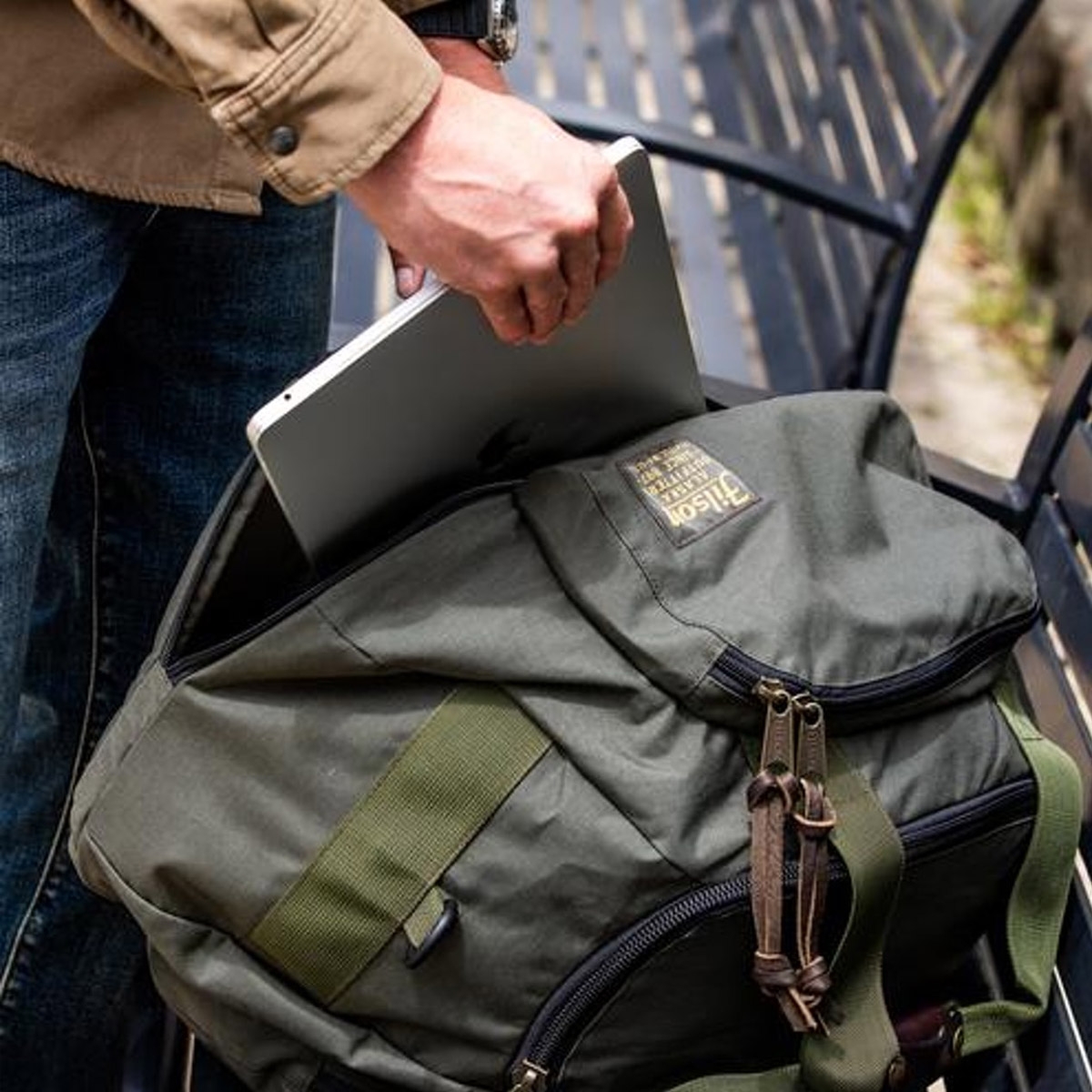 Filson Duffle Pack 20019935 Otter Green, vielseitiger, starker und leichter Reisebegleiter