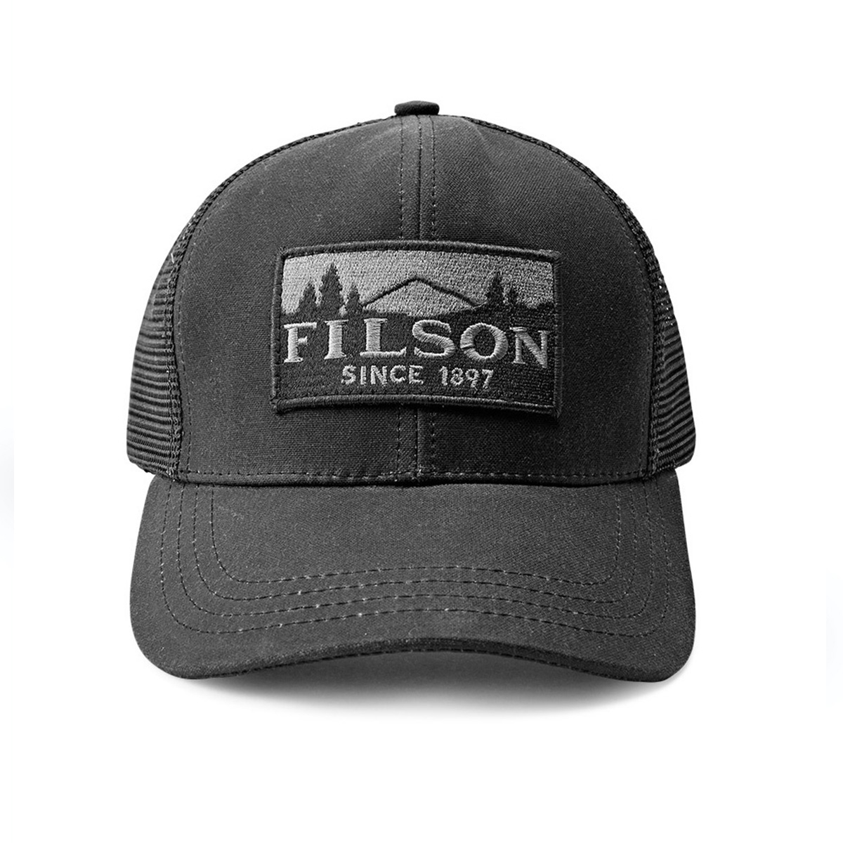 Filson Logger Mesh Cap 11030237-Black,strapazierfähige Kappe aus ikonischem, wasserabweisendem Tin Cloth