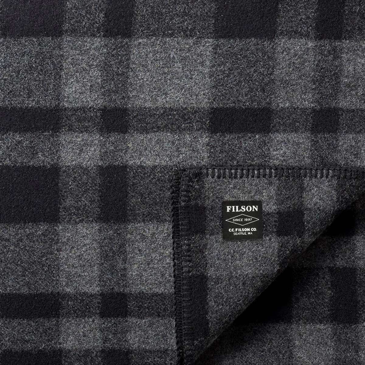 Filson MacKinaw Wool Blanket GrayBlack, bietet warme und robusten Schutz
