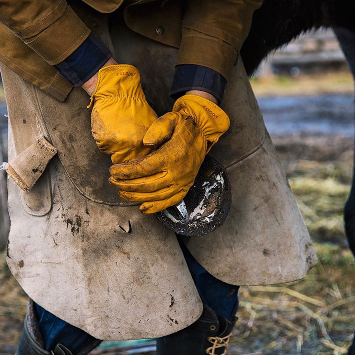 FILSON ORIGINAL GOATSKIN GLOVES TAN