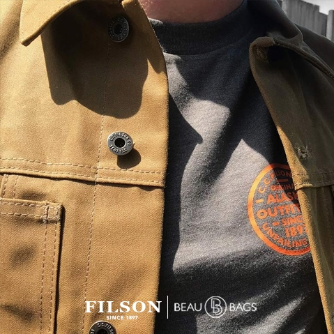 Filson Tin Cloth Short Lined Cruiser Jacket Dark Tan, die ultimative Jacke für harte Arbeit