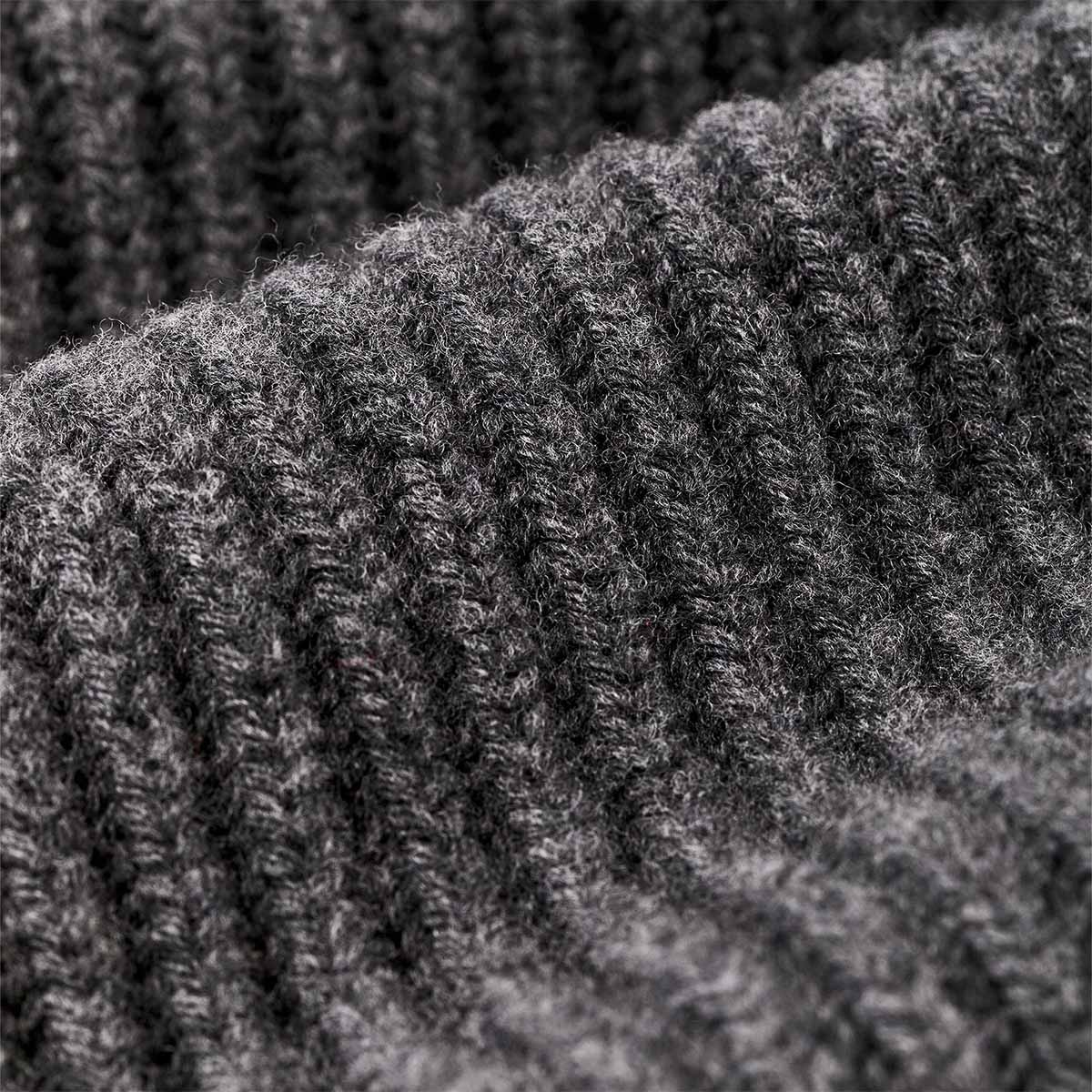 Filson Bristol Shawl Neck Sweater Grey Heather/Dark Charcoal, gemaakt van 100% wol