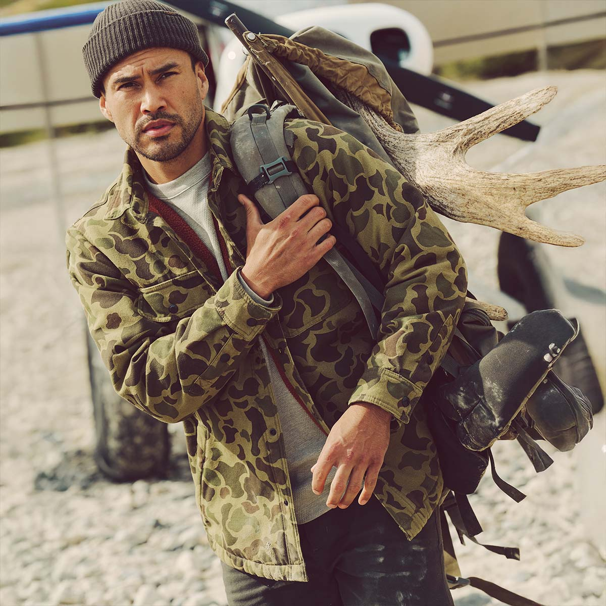 Filson Fleece Lined Jac-Shirt Tundra Shrub Camo, Vielseitige Wärme: ein robustes Überhemd mit strapazierfähigem Fleecefutter