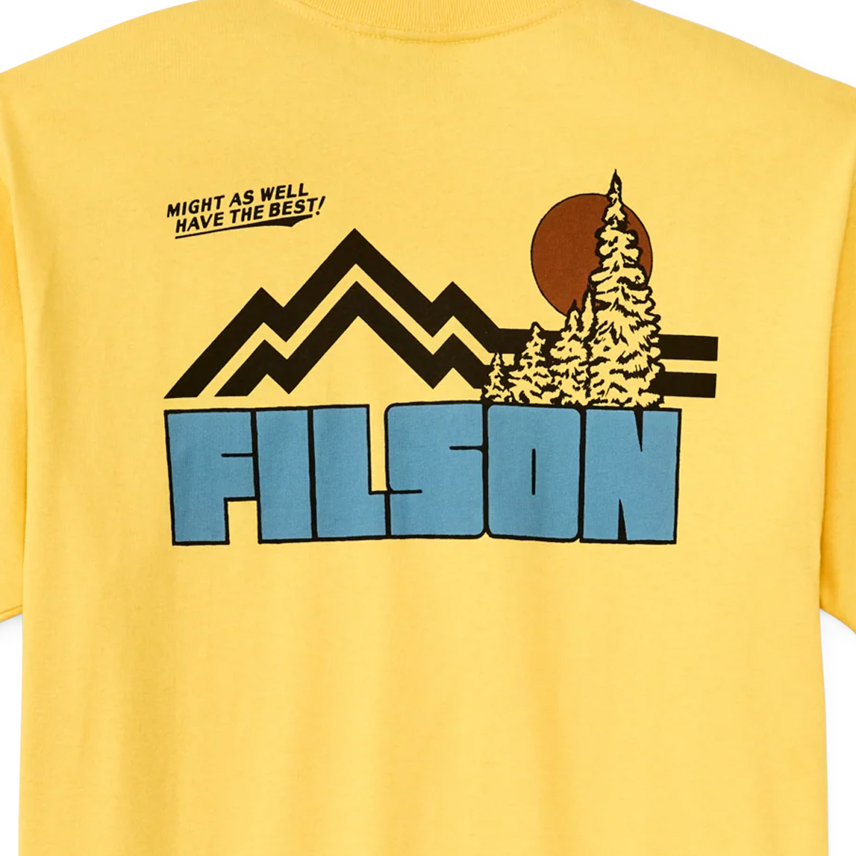 Filson Frontier Graphic T-Shirt Aspen Gold/Sun, strapazierfähiges T-Shirt mit angenehmem Tragegefühl, das seine Struktur über die ganze Saison behält