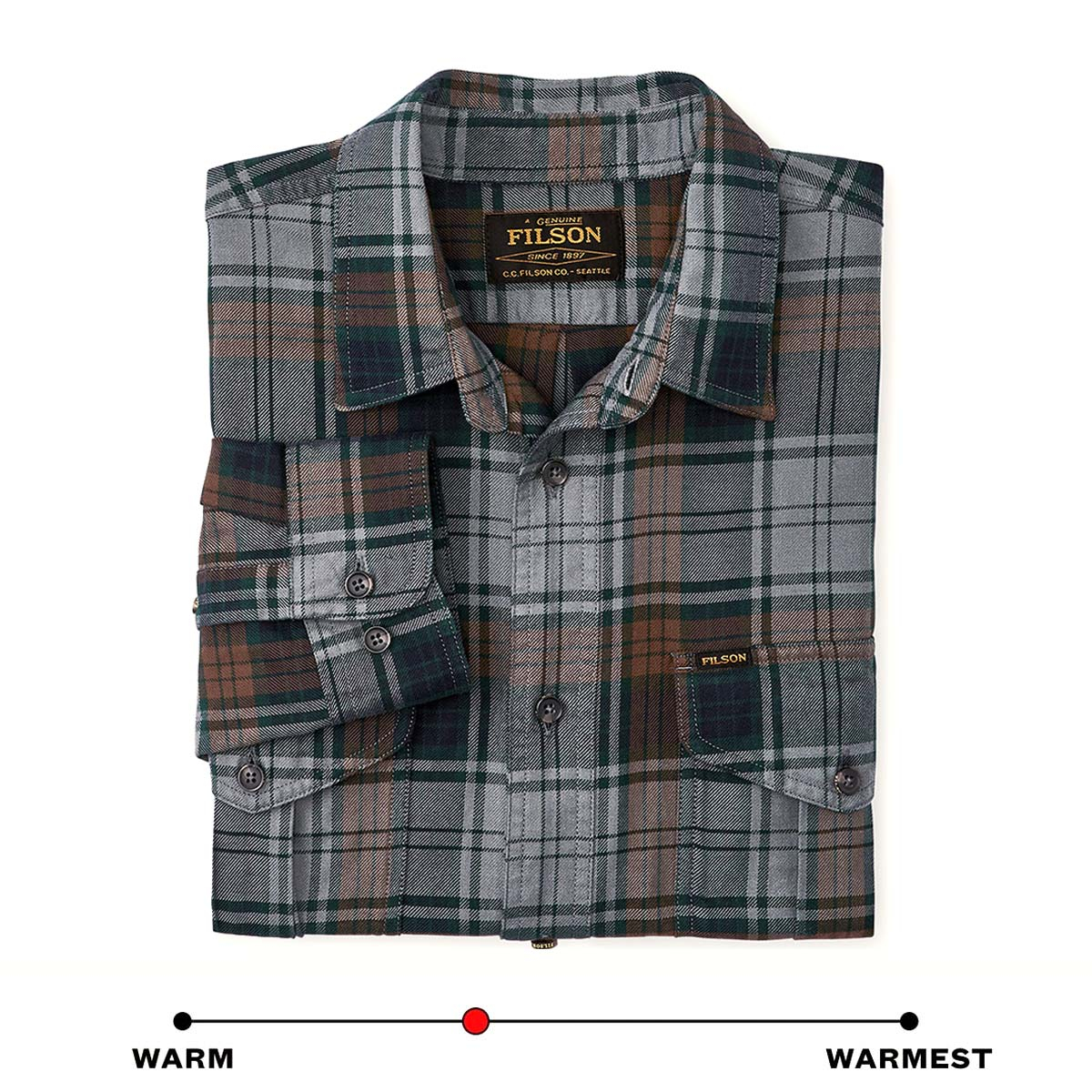 Filson Lightweight Alaskan Guide Shirt Gray/Navy/Multi Plaid, warm-warmest Filson Lightweight Alaskan Guide Shirt Gray/Navy/Multi Plaid, warm-warmest