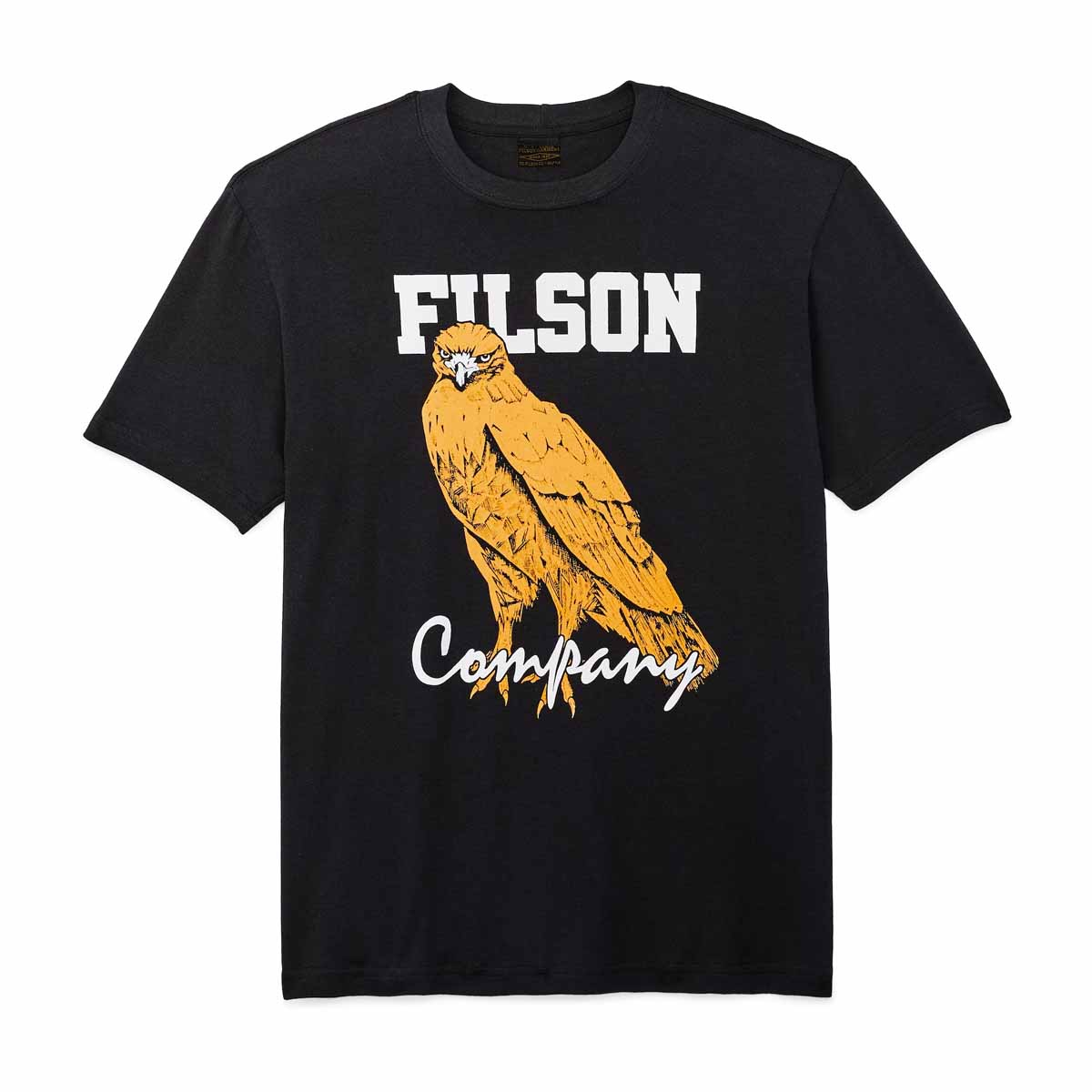 Filson Pioneer Graphic T-Shirt Black/Bird of Grey, strapazierfähiges T-Shirt mit angenehmem Tragegefühl, das seine Struktur über die ganze Saison behält