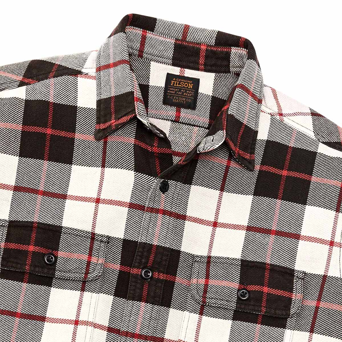 Filson Vintage Flannel Work Shirt Natural/Charcoal, Detail