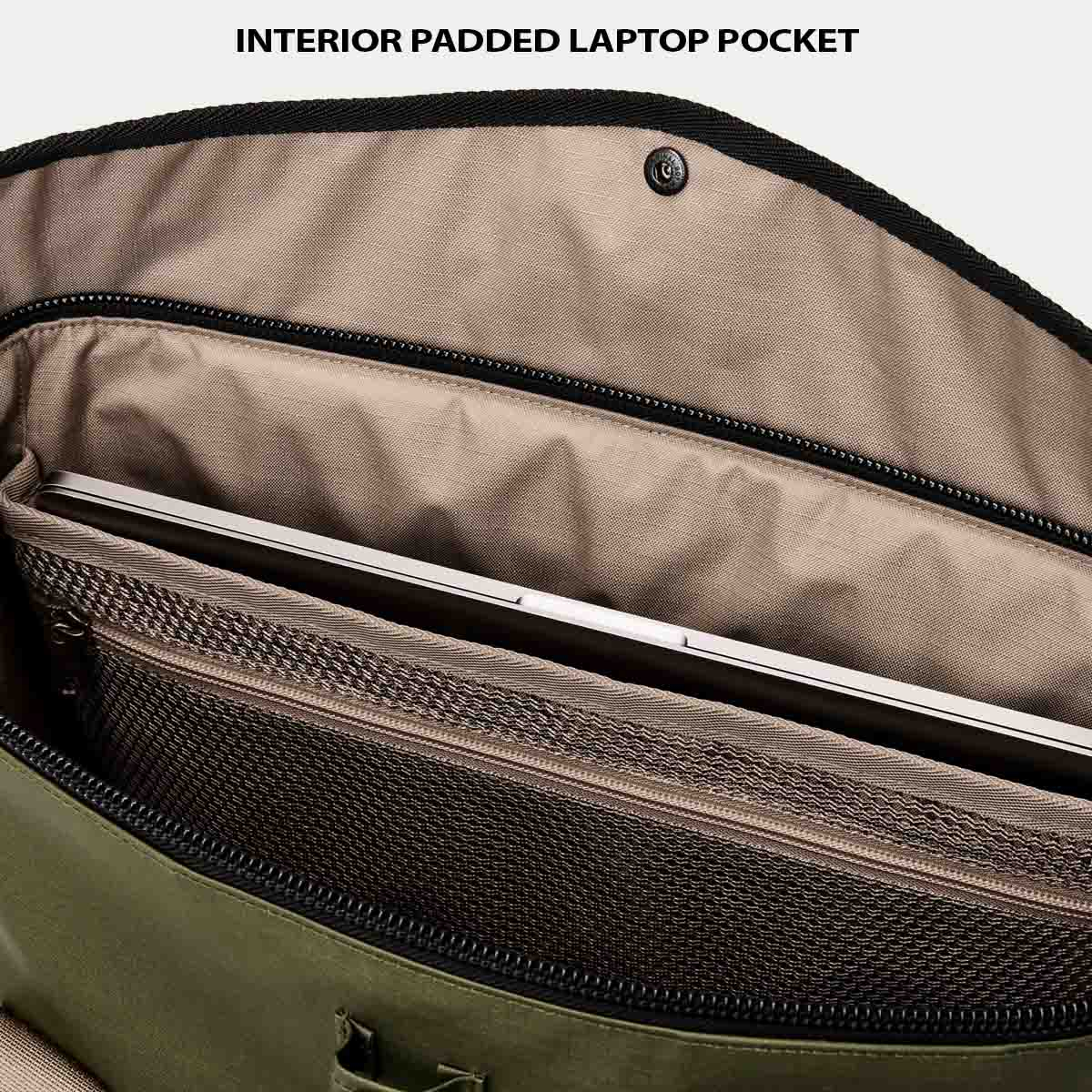 Filson All-Weather Tote Bag Olive/Black/Covert, Features erklärt Laptop-Fach