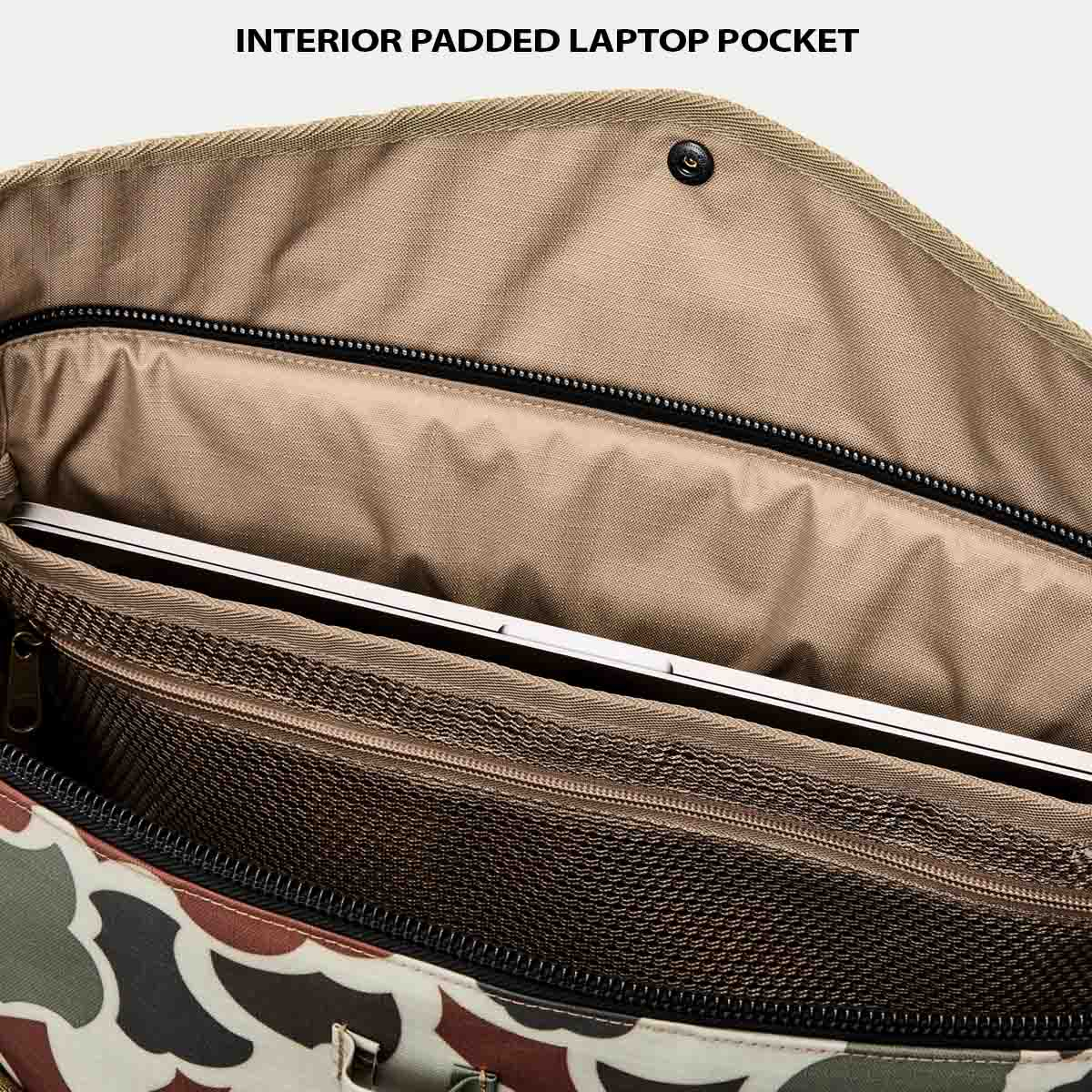 Filson Scout Tote Bag Shrub Camo/Canteen/Covert, Features erklärt Laptop-Fach