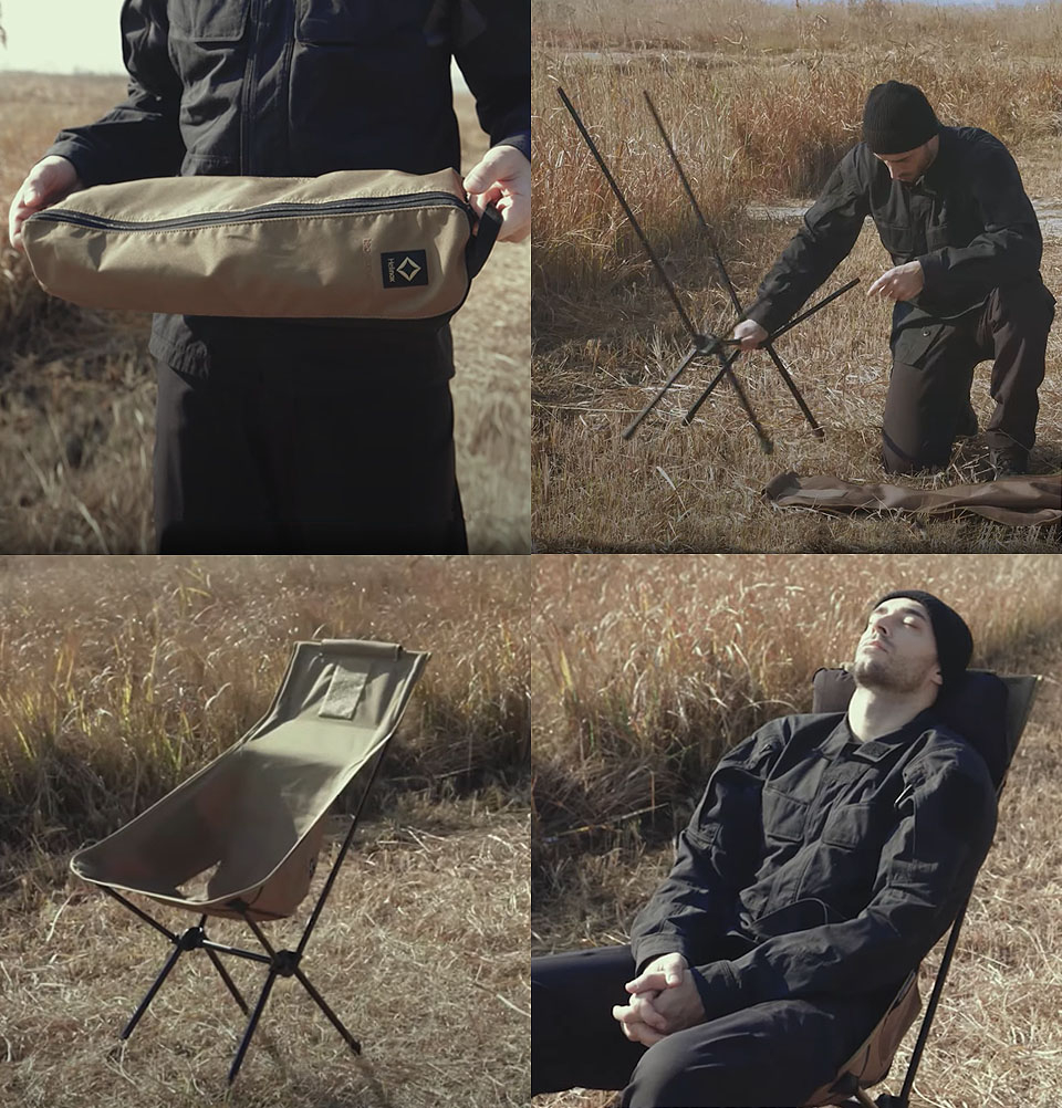 Helinox Tactical Sunset Chair, portable, lightweight chair with a higher back and longer legs