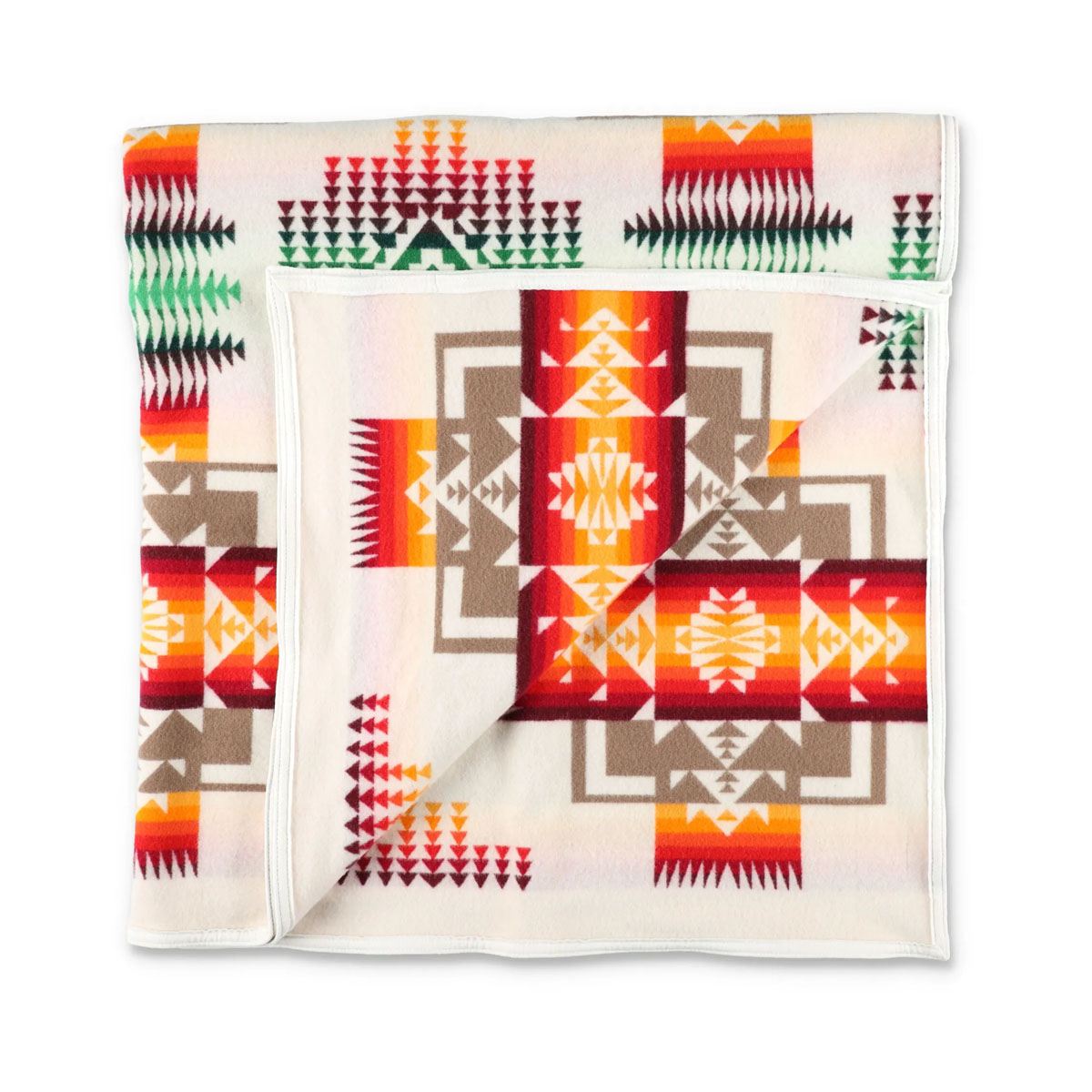 Pendleton Chief Joseph Jacquard Blanket Robe Ivory, Perfekte Decke für kühle Nächte