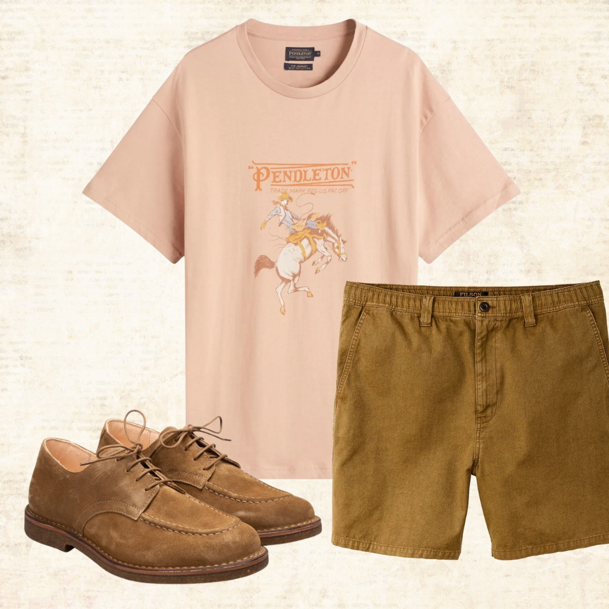 Pendleton Rodeo T-Shirt Khaki, bestellen bei BeauBags, Autorisierter Internationaler Pendleton Händler