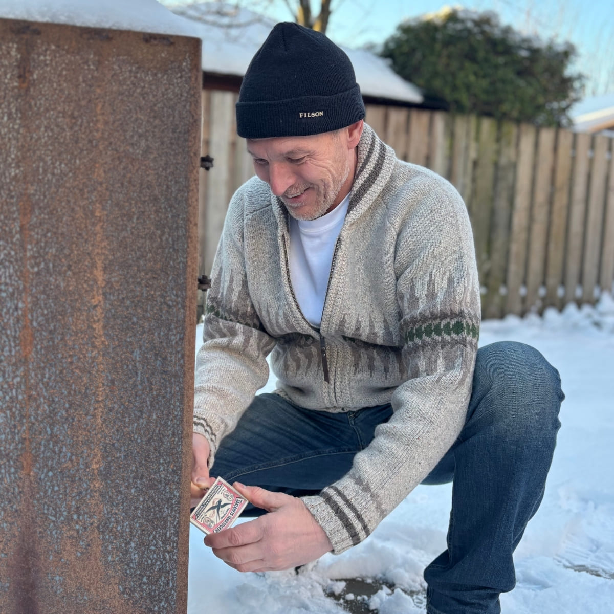 Pendleton Sawtooth Buck Zip Cardigan Oatmea, Wundersch&ouml;nes Strickmuster