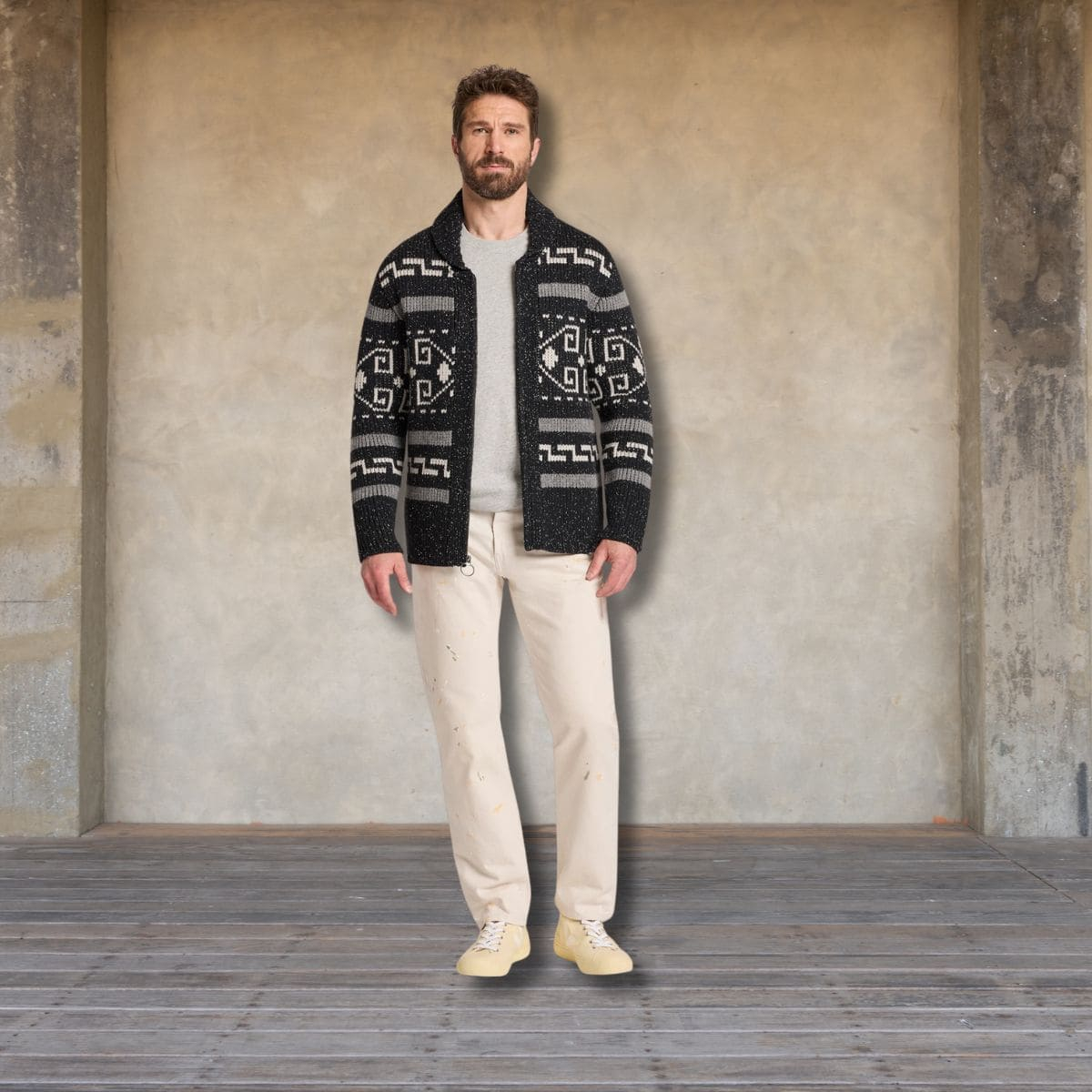 Pendleton The Original Westerley Cardigan Black/Donegal,Super thick and warm, the Westerley was one cozy sweater. Pendleton The Original Westerley Cardigan Black/Donegal,Super thick and warm, the Westerley was one cozy sweater.