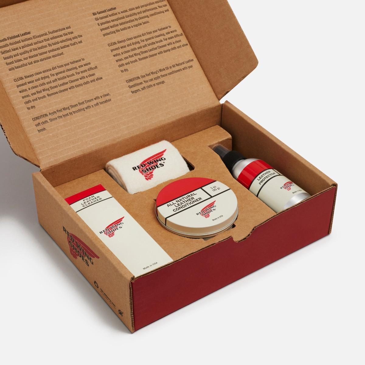 Red Wing 98030 Oil-Tanned Care Kit – Reinigen & Schützen Sie Ihre Lederstiefel | Beaubags
