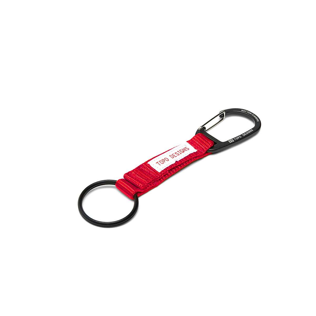 Topo Designs Key Clip Red, halten Sie Ihre Schlüssel griffbereit und sichtbar mit diesem Schlüsselclip