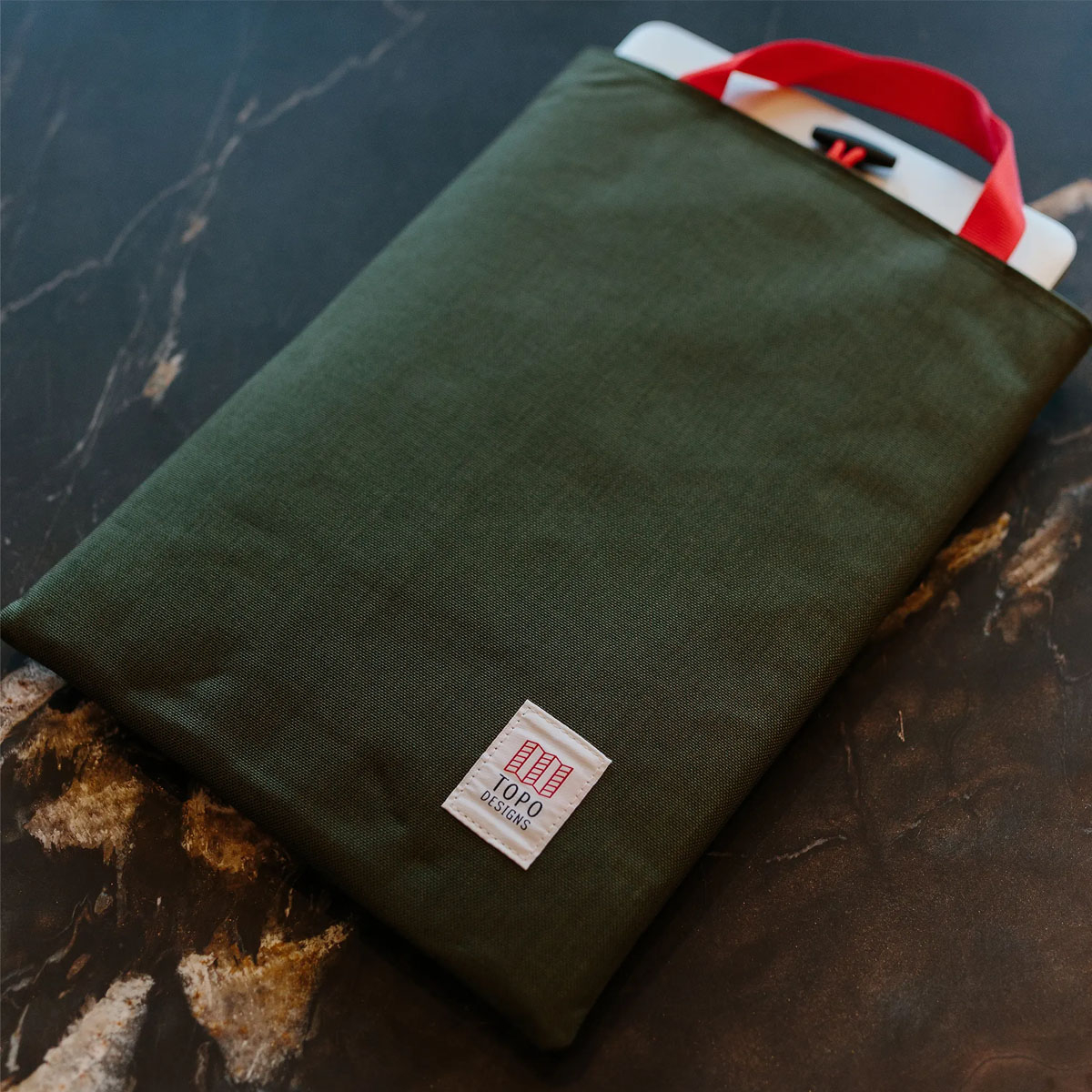 Topo Designs Laptop Sleeve Olive, Gepolsterte Laptop-Hülle für die meisten 13