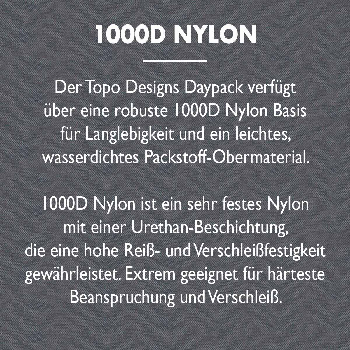 Topo Designs Daypack Classic Charcoal/Black, 1000D Nylon
